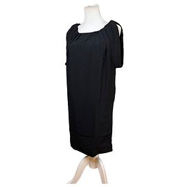 Abito drappeggiato senza maniche Miu Miu Vintage Nero M