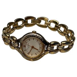 Relógio de Pulso Vintage Courreges Tom Dourado Mostrador Creme