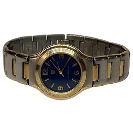 Orologio bracciale Vintage Givenchy in acciaio inossidabile Blu Oro
