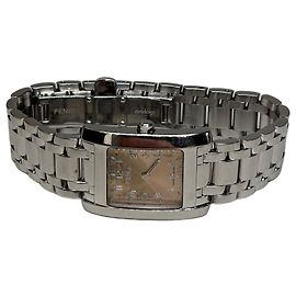 Reloj Pulsera Vintage Fendi Orologi Acero Inoxidable Esfera Beige