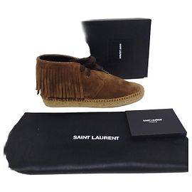 Autre Marque Saint Laurent Stivaletti in camoscio con frange