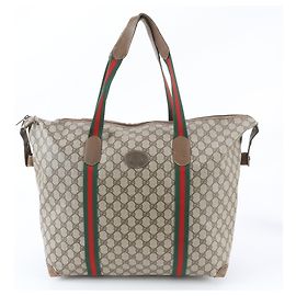 Borsa Boston Gucci GG Supreme Sherry Line in pelle