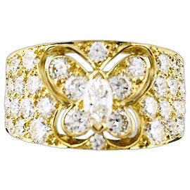 Anello a fascia Van Cleef & Arpels in oro giallo 18K con diamanti