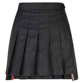 Thom Browne Plissierter Minirock aus Wolltwill