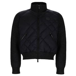 Burberry Check-stitch Nylon and Wool Jacket