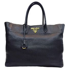 Prada Vitele Dino Red Tote- und Schultertasche
