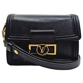 Louis Vuitton Bolso de hombro y bandolera Mini Dolphin en piel Epi negra
