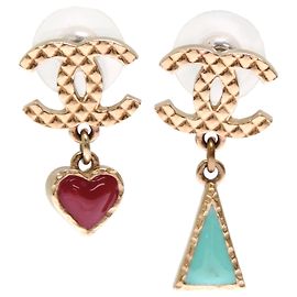 Chanel Ohrstecker mit Strass und Coco Mark Logo