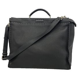 Borsa a mano in pelle Fendi Monster Selleria Peekaboo