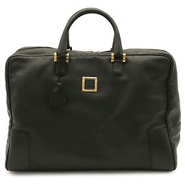Loewe Boston Handtasche aus schwarzem Leder Anagram