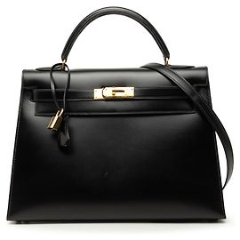 Hermès Black Box Calf Kelly Sellier 32