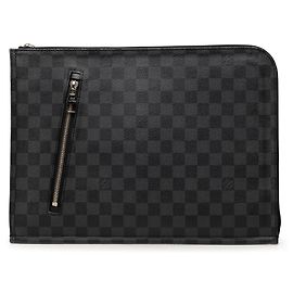 Louis Vuitton Black Damier Graphite Poche Documents Portfolio