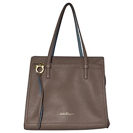 Saco Tote Salvatore Ferragamo Amy em couro granulado