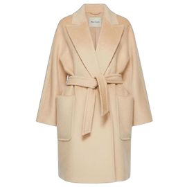 Max Mara Cappotto Crine in Pelo di Cammello Beige