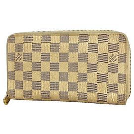 Louis Vuitton Damier Azur Zippy Organizer Lange Geldbörse