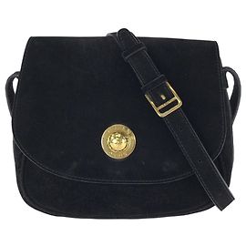 Céline Sac à épaule CELINE Vintage Starball en daim noir