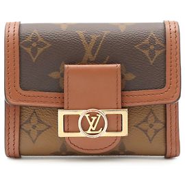 Louis Vuitton Monogram Reverse Portefeuille Dauphine Compact Tri-fold Wallet