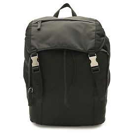 Zaino Prada in nylon e pelle nera