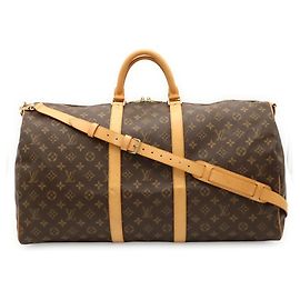 Louis Vuitton Monogram Keepall Bandoulière 55 Boston Bag