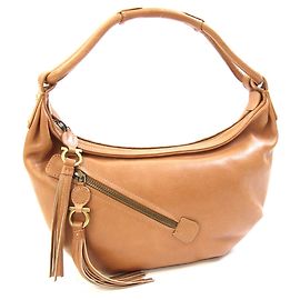 Borsa a mano Salvatore Ferragamo Gancini 21 in pelle marrone