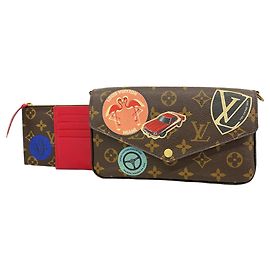Louis Vuitton Monogram Pochette Felice M62145 Brown Portafoglio/Borsa a Tracolla da Donna