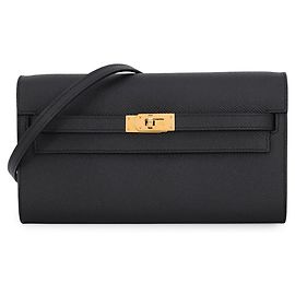 Hermès Portafoglio Hermes Kelly Long in pelle Epsom nera