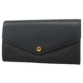 Louis Vuitton Monogram Empreinte Portefeuille Sarah Long Wallet - Marine Rouge