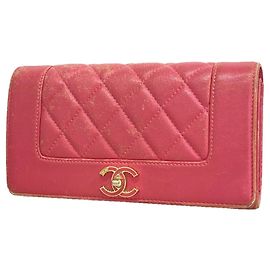 Chanel Mademoiselle Langes Portemonnaie aus Lammleder