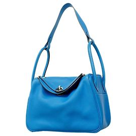 Hermès Borsa Hermes Lindy 26 Evercolor Blue Zanzibar