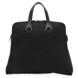 Hermès Tote Bag Schwarz Stoff