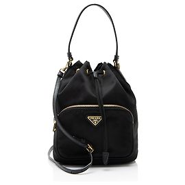 Prada Re-Nylon Duet Beuteltasche mit Kordzug