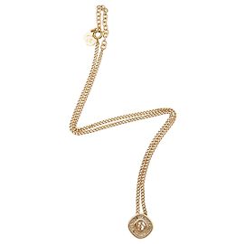 Autre Marque Dior Vintage CD Quadrat-Halskette mit Kristallen
