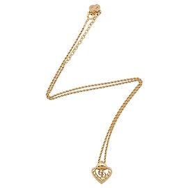 Autre Marque Dior Vintage Herz CD Logo Halskette