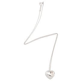 Tiffany & Co. Elsa Peretti Geknicktes Herz Halskette aus Sterlingsilber