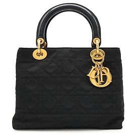 Borsa Tote Christian Dior Lady Cannage Black