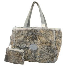 Bolso Tote de piel Chanel marrón y azul claro