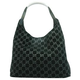 Borsa a tracolla Gucci in camoscio nero 001 3297