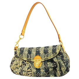 Bolso Louis Vuitton Monogram Denim Mini Pleated Raye