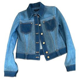 Giacca in denim Louis Vuitton bottoni Monogram
