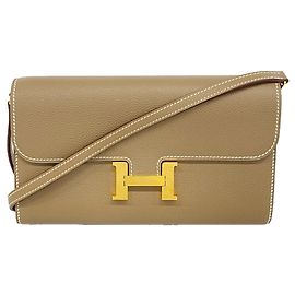 Hermès Hermes Constance To Go Evercolor Etoupe B Stamp Geldbörse