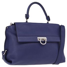 Salvatore Ferragamo Sofia Satchel Leather Medium