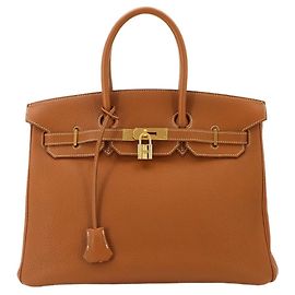 Hermès Borsa Hermes Birkin 35 Togo Gold