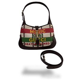 Gucci Vintage Jackie O Web Hobo GG Canvas and leather Medium