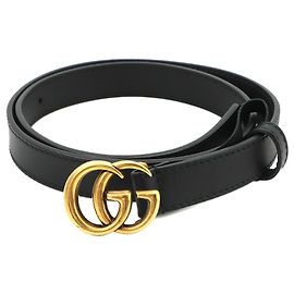 Cinturón de cuero Gucci Double G