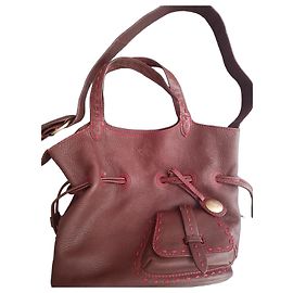 Lancel Bolso Tote de Cuero Marrón