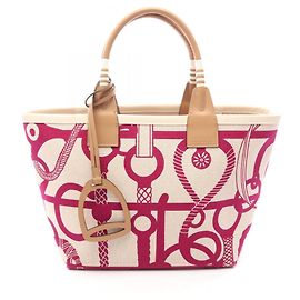 Hermès Hermes Steeple 25 Tote Bag in Ecru Rose Purple Chai