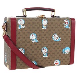 Borsa GUCCI Micro GG Supreme Doraemon PVC 2way Beige 633587 Auth 199347SM