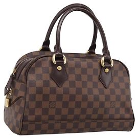 LOUIS VUITTON Damier Ebene Duomo Handtasche N60008 LV Auth 199501A