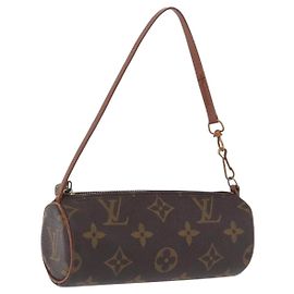 LOUIS VUITTON Monogram Papillon Pouch LV Auth ka5974