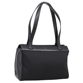 Borsa Tote Gianni Versace Canvas Black Silver Auth bs36941